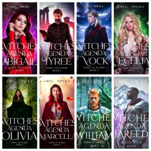 Witches Agenda Set 1 through 4, 20% off paperback and 25% off hardback. Abigail, Tyree, Vock, Cecelia